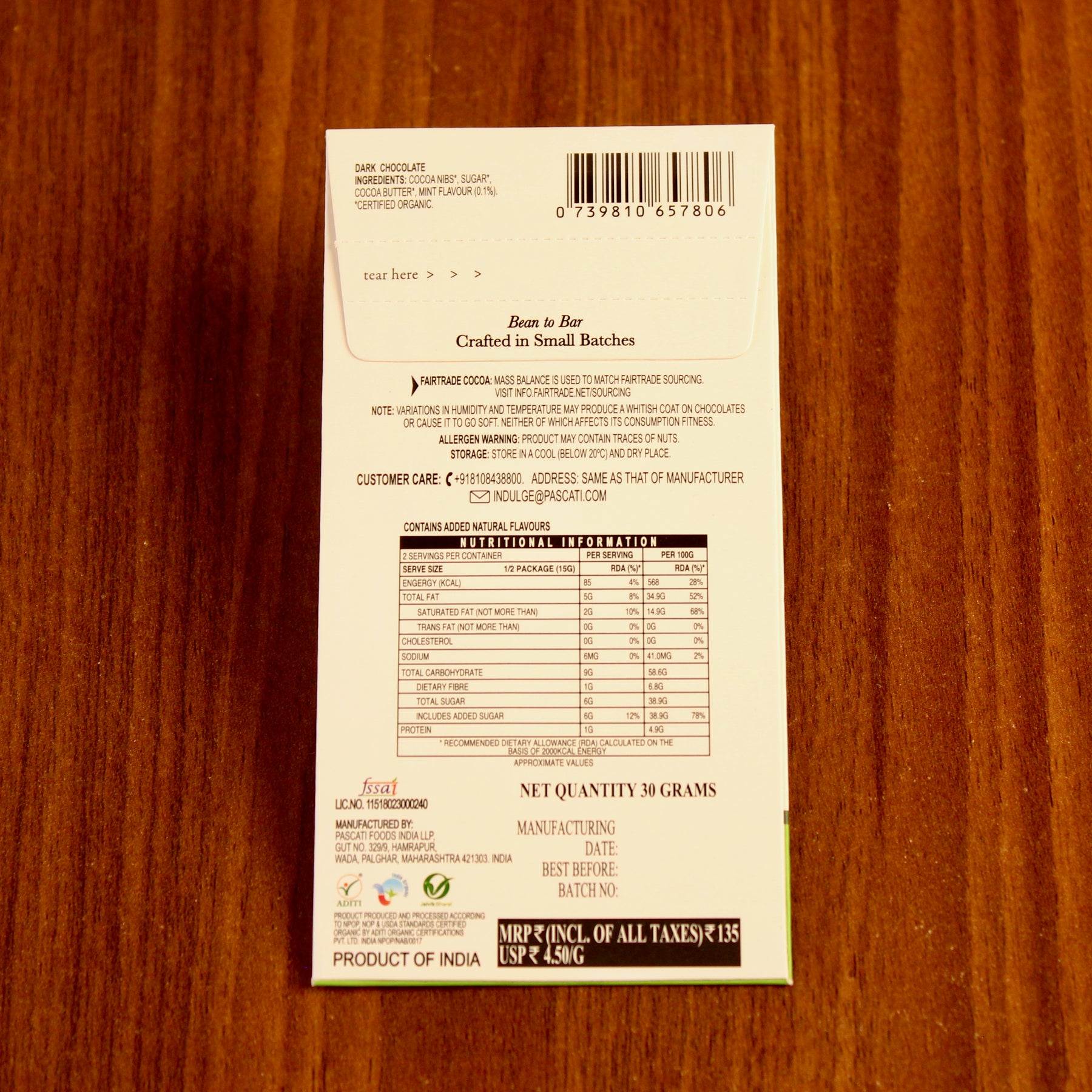 Mint Chocolate, 30g