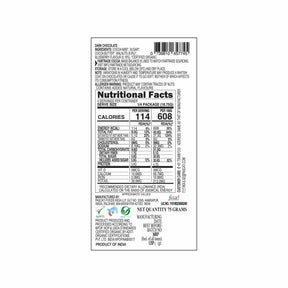 Pascati blueberry walnut dark chocolate bar 75g back — organic Fairtrade artisan India