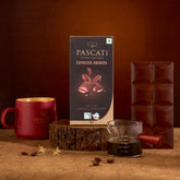 Pascati espresso Arabica dark chocolate bar 75g — organic Fairtrade bean-to-bar India